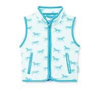 Playshoes Fleece Weste, Giacca in Pile Unisex - Bambini e ragazzi, Turchese (Horses), 116