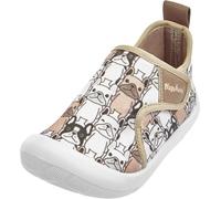 Playshoes Freizeitschuh - Scarpe da Ginnastica Bambini Unisex, Braun Allover Hunde,