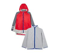 Playshoes Giacca funzionale impermeabile 3 in 1, Giacca antipioggia impermeabile Unisex - Bambini e ragazzi, rosso, 128