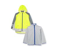 Playshoes Giacca funzionale impermeabile 3 in 1, Giacca antipioggia impermeabile Unisex - Bambini e ragazzi, giallo neon, 128