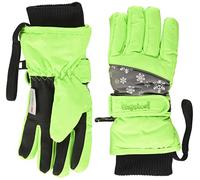 Playshoes Guanto Per Dita, Guanti invernali Unisex - Bambini e ragazzi, Fiocchi Di Neve Verdi, 5 (ca. 8-12 anni)