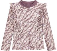 Playshoes Maglietta a Maniche Lunghe da Ragazza Rash-Guard, Maniche Lunghe Viola Fiorellini, 110/116 cm