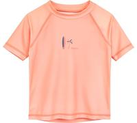 Playshoes Maglietta da Nuoto Unisex per Bambini, Modello Rash Guard, tavola da Surf Rosa, Modello 86-92