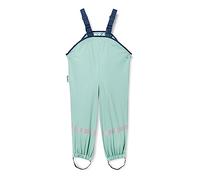 Playshoes Pantaloni fango, salopette antipioggia, fodera in pile, Pantaloni antipioggia antivento e impermeabili Unisex - Bambini e ragazzi, verde pastello, 116