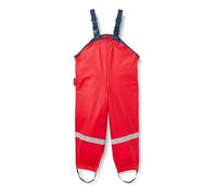 Playshoes Pantaloni fango, salopette antipioggia, fodera in pile, Pantaloni antipioggia antivento e impermeabili Unisex - Bambini e ragazzi, rosso, 116