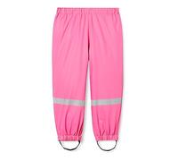 Playshoes Pantaloni fango, salopette antipioggia, fodera in pile, Pantaloni antipioggia antivento e impermeabili Unisex - Bambini e ragazzi, pantaloni rosa, 140