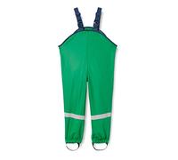 Playshoes Pantaloni fango, salopette antipioggia, fodera in pile, Pantaloni antipioggia antivento e impermeabili Unisex - Bambini e ragazzi, verde, 104