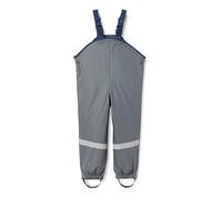 Playshoes Pantaloni fango, salopette antipioggia, fodera in pile, Pantaloni antipioggia antivento e impermeabili Unisex - Bambini e ragazzi, grigio scuro, 86