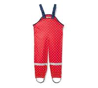 Playshoes Pantaloni Fango, Salopette Antipioggia, Sfoderati, Unisex - Bambini e ragazzi, Punti Rossi, 128