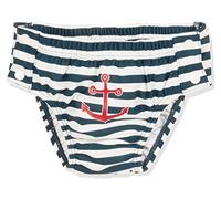 Playshoes Costume da bagno con pannolino e protezione UV, blu/bianco - Gr. 74/80