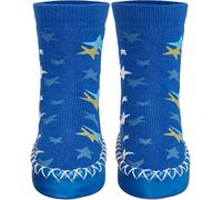 Playshoes Pantofole da Cottage Unisex - Bambini e ragazzi, Blu (Stelle Blu), 27/30 EU