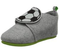 Playshoes Pantofole In Feltro, Pantofole In Feltro Unisex - Bambini e ragazzi, Pallone Da Calcio Grigio, 21 EU