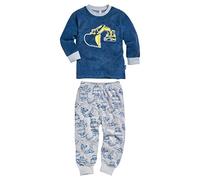 Playshoes Pigiama Due Pezzi in Spugna, Set Pigiama Unisex - Bambini e Ragazzi, Escavatore, 92