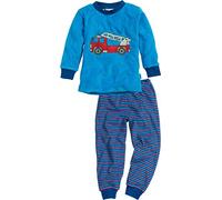 Playshoes Pigiama due pezzi in spugna, Set pigiama Unisex - Bambini e ragazzi, Vigili del fuoco, 128