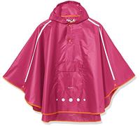 Playshoes Poncho antipioggia pieghevole, Giacca antipioggia impermeabile Unisex - Bambini e ragazzi, bacca, L