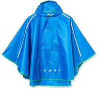 Playshoes Poncho antipioggia pieghevole, Giacca antipioggia impermeabile Unisex - Bambini e ragazzi, blu, S