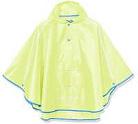 Playshoes Poncho antipioggia pieghevole, Giacca antipioggia impermeabile Unisex - Bambini e ragazzi, giallo neon, L