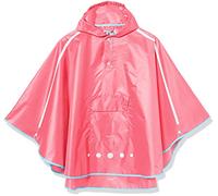Playshoes Poncho antipioggia pieghevole, Giacca antipioggia impermeabile Unisex - Bambini e ragazzi, rosa, XL