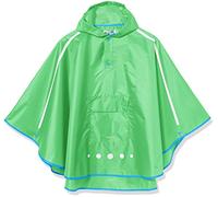 Playshoes Poncho antipioggia pieghevole, Giacca antipioggia impermeabile Unisex - Bambini e ragazzi, verde, S