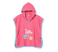 Playshoes Poncho in spugna per bambini, Asciugamano da accappatoio Unisex - Bambini e ragazzi, fenicottero, L (ab ca. 4 Jahre)