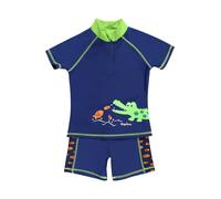 PLAYSHOES Protezione dai raggi UV 'Krokodil' blu / verde neon / arancione / bianco Bambini PLAYSHOES 122-128 blu / verde neon / arancione / bianco