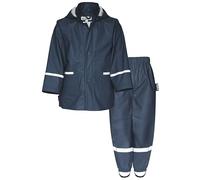 Playshoes Regen-Set Regenhose Tuta Antipioggia, Cintura Basic Marine, 92 (Pacco da 2) Unisex-Bambini e Ragazzi