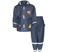 Playshoes Regen-Set Regenhose Tuta da Pioggia, Cintura Vigile del Fuoco, 86 cm (Pacco da 2) Unisex-Bambini e Ragazzi