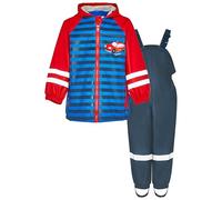 Playshoes Regen-Set Regenlatzhose Tuta Antipioggia, Auto da Corsa Marine, 98 (Pacco da 2) Unisex-Bambini e Ragazzi