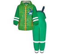 Playshoes Regen-Set Regenlatzhose Tuta Antipioggia, Dinosauro, 116 (Pacco da 2) Unisex-Bambini e Ragazzi