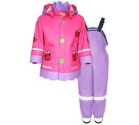 Playshoes Regen-Set Regenlatzhose Tuta Antipioggia, Scarabeo Portafortuna Lilla, 80 (Pacco da 2) Unisex-Bambini e Ragazzi