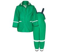Playshoes Regen-Set Regenlatzhose Tuta Antipioggia, Verde Basic, 86 (Pacco da 2) Unisex-Bambini e Ragazzi