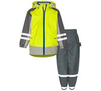 Playshoes Regenanzug Tuta Antipioggia, Cintura Gialla 3 in 1, 104 (Pacco da 2) Unisex-Bambini e Ragazzi