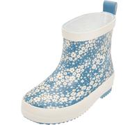 Playshoes Regenstiefel, Stivali in Gomma Unisex-Bambini, Petrol Blumen, 25 EU