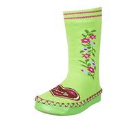 Playshoes Scarpe a Calzino con Suola Antiscivolo - Cuori, Pantofole Unisex - Bambini e ragazzi, Verde (Green 29), 17/18 EU