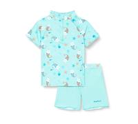 Playshoes Schwimmshirt Badeshorts Set di Costume a Maglietta, Einhornmeerkatze, 98/104 Bambina