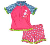 Playshoes Set Da Bagno Con Protezione Uv, Unisex - Bambini e ragazzi, Fiori, 122-128