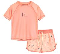 Playshoes Set Rash Guard da Bambina in Due Pezzi, tavola da Surf Rosa, 134 cm