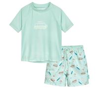 Playshoes Set Rash Guard da Ragazzo, Pantaloncini da Surf Bus, in Due Pezzi, 122-128