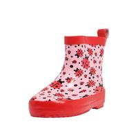 PLAYSHOES Stivale di gomma rosa / rosso chiaro / nero, Taglia 19