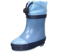 Playshoes Stivali da pioggia unisex per bambini, con mezza gamba, foderati, Blu, 18 EU