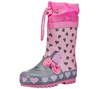 PLAYSHOES Stivale di gomma 'Katze' verde pastello / rosa, Taglia 30