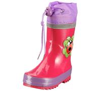 PLAYSHOES Stivale di gomma 'Glückskäfer' verde chiaro / lilla chiaro / rosa / nero, Taglia 26,5
