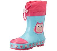 Playshoes Stivali di Gomma Unisex - Bambini e ragazzi, Turchese (Gufi), 28/29 EU