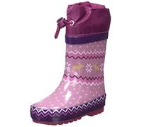 PLAYSHOES Stivale di gomma marrone / lavanda / pitaya / bianco, Taglia 20