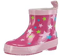 Playshoes Stivali In Gomma A Semialbero, Stivali In Gomma A Semialbero Unisex - Bambini e ragazzi, Stelle Rosa, 23 EU