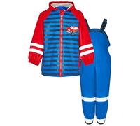 Playshoes Tuta impermeabile in due pezzi, Auto da corsa Blu, 116