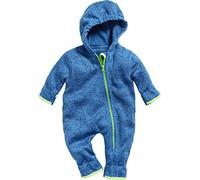Playshoes Tuta in pile, Tuta Unisex - Bambini e ragazzi, pile lavorato a maglia blu, 74