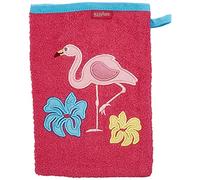 Playshoes Unisex Kinder Frottee-waschhandschuh, Guanto da bagno Unisex - Bambini e ragazzi, Rosa (18 - Pink Flamingo), 15x20 cm