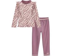 Playshoes Zweiteiler Lang Costume a Maglietta, Set a Maniche Lunghe con Fiorellini, 98/104 cm Bambine e Ragazze