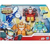 Playskool Heroes Transformers Rescue Bots Academy Rescue Team Pack, 4 Collectible 4.5" Converting Action Figures, Toys for Kids Ages 3 & Up